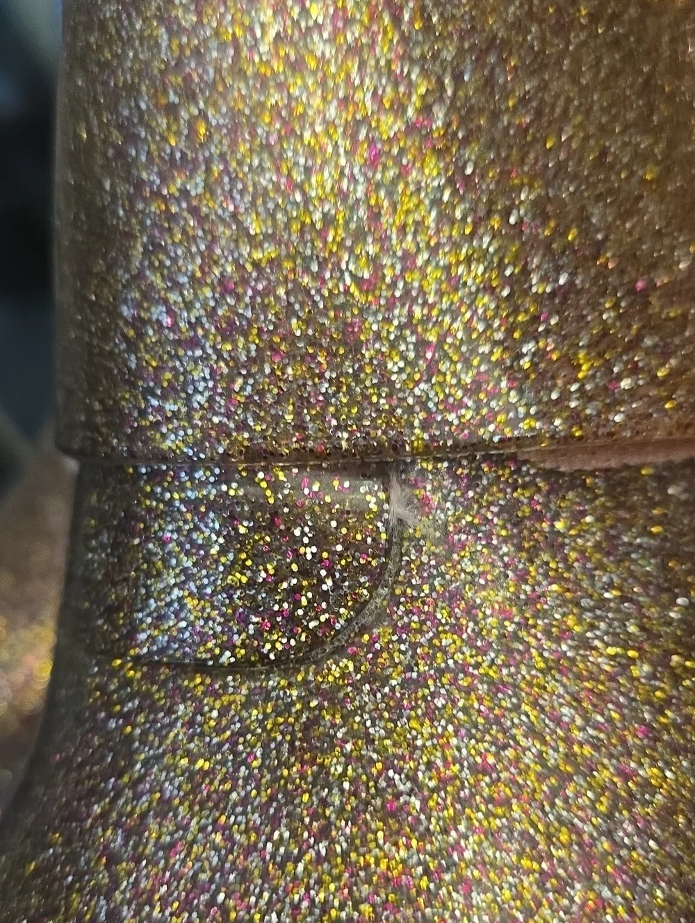 Nib Mini Melissa Multicolor Glitter Chelsea Waterproof Boots Size 3